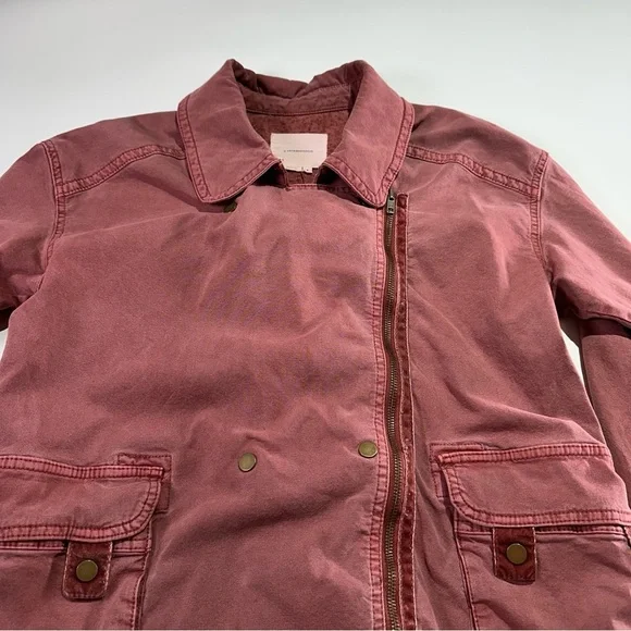 Anthropologie utility jacket soft washed field style pockets S rose - Picture 6 of 15